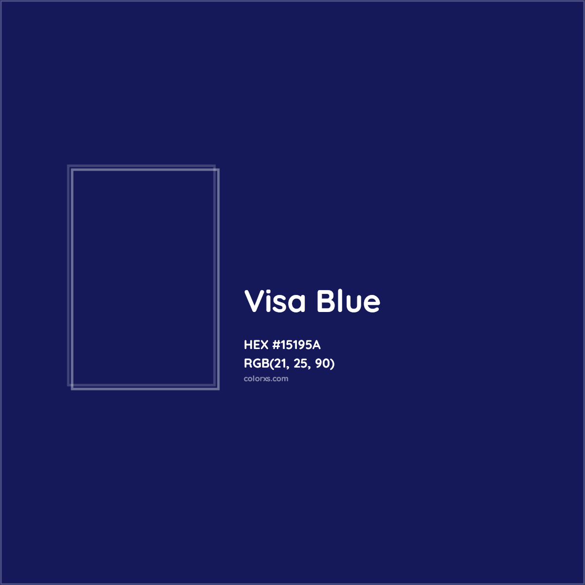 HEX #15195A Visa Blue Other Brand - Color Code