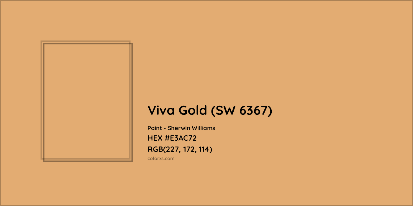 HEX #E3AC72 Viva Gold (SW 6367) Paint Sherwin Williams - Color Code