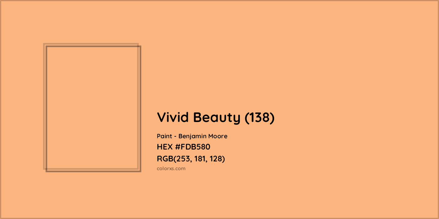 HEX #FDB580 Vivid Beauty (138) Paint Benjamin Moore - Color Code
