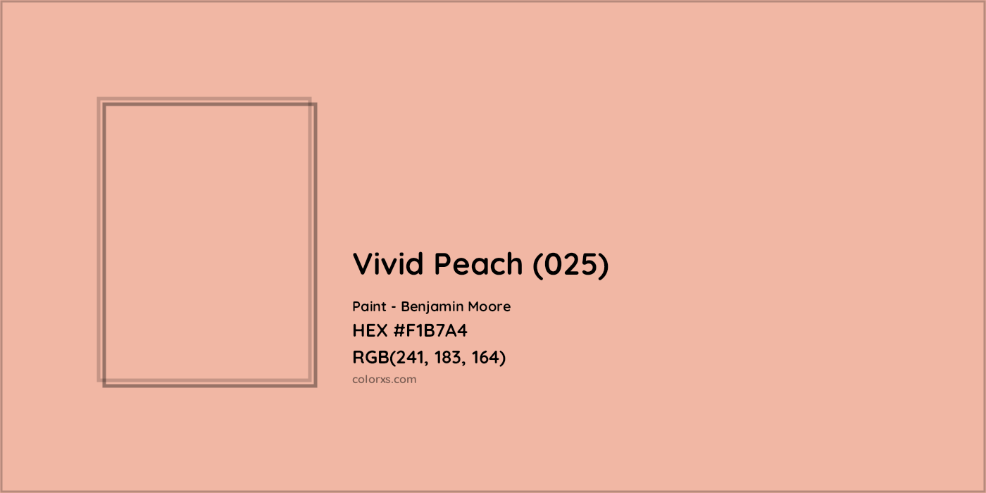 HEX #F1B7A4 Vivid Peach (025) Paint Benjamin Moore - Color Code