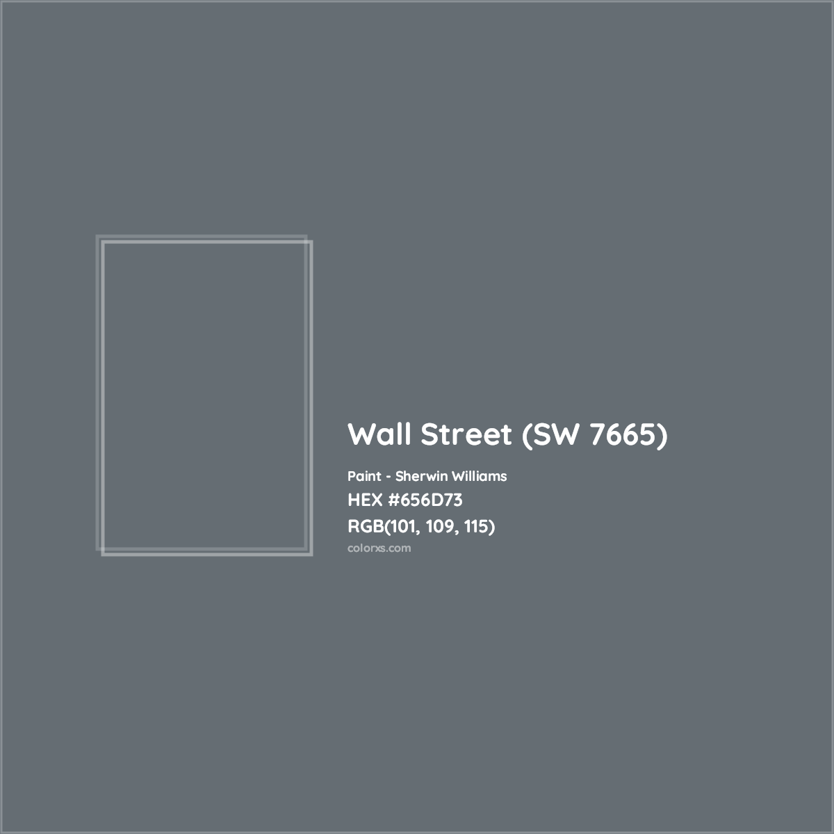 HEX #656D73 Wall Street (SW 7665) Paint Sherwin Williams - Color Code
