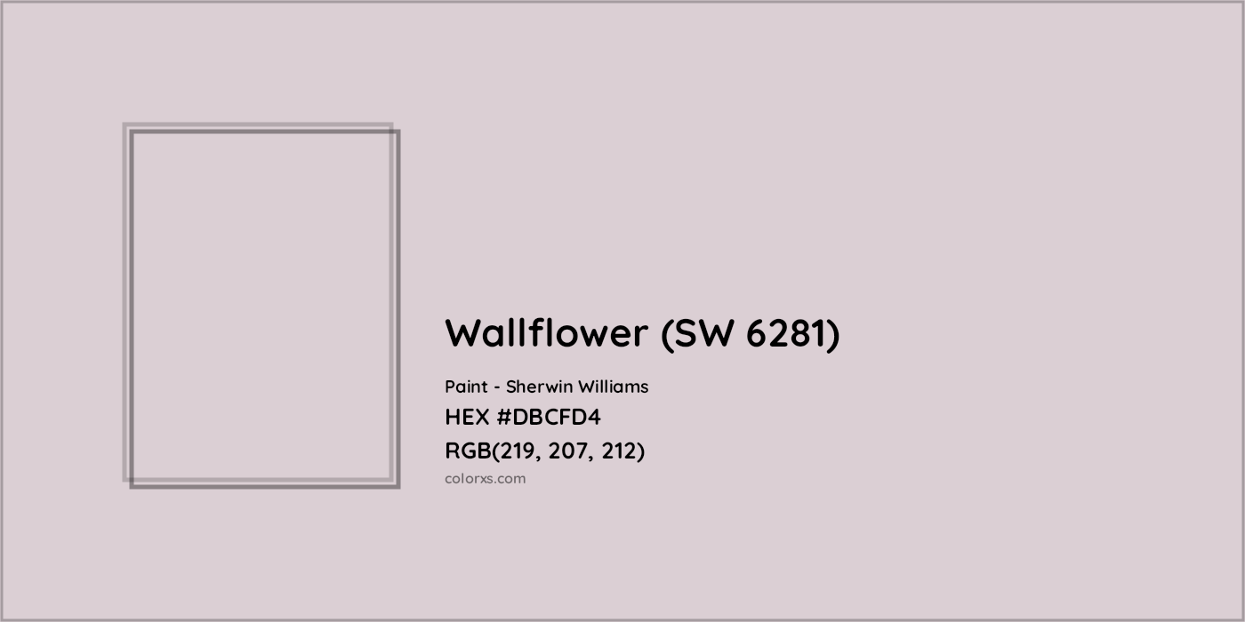 HEX #DBCFD4 Wallflower (SW 6281) Paint Sherwin Williams - Color Code