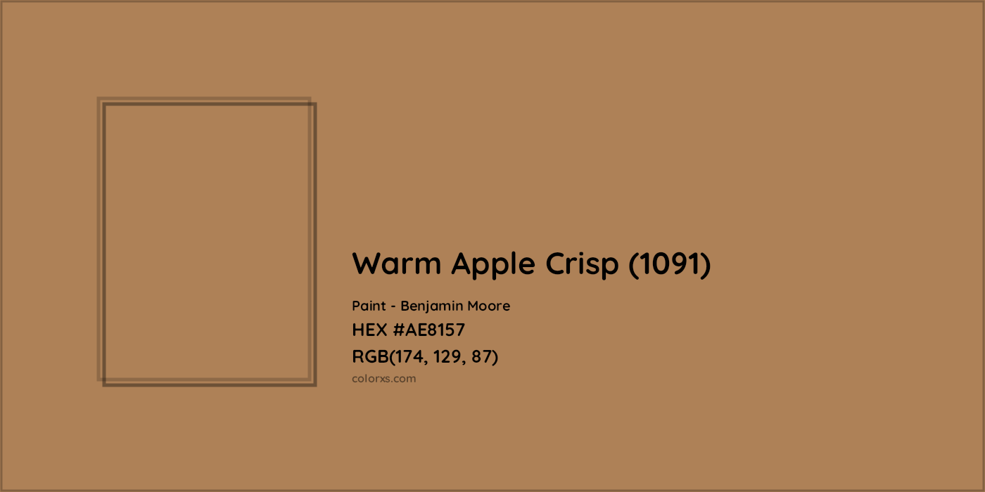 HEX #AE8157 Warm Apple Crisp (1091) Paint Benjamin Moore - Color Code