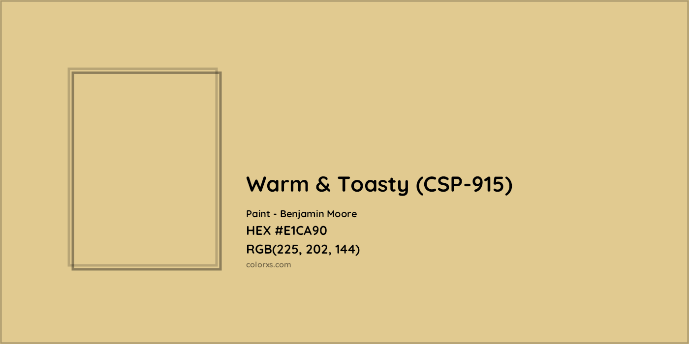 HEX #E1CA90 Warm & Toasty (CSP-915) Paint Benjamin Moore - Color Code