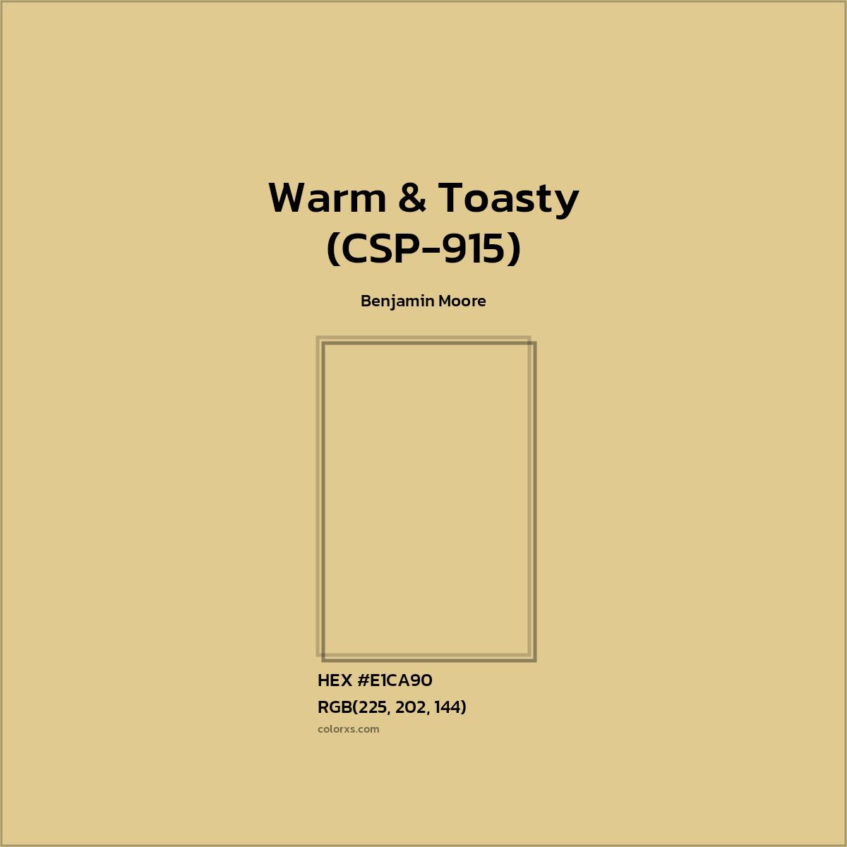 HEX #E1CA90 Warm & Toasty (CSP-915) Paint Benjamin Moore - Color Code