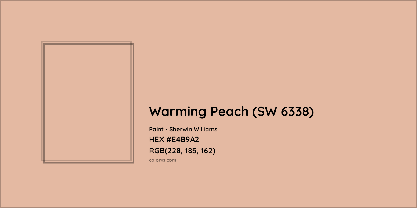 HEX #E4B9A2 Warming Peach (SW 6338) Paint Sherwin Williams - Color Code