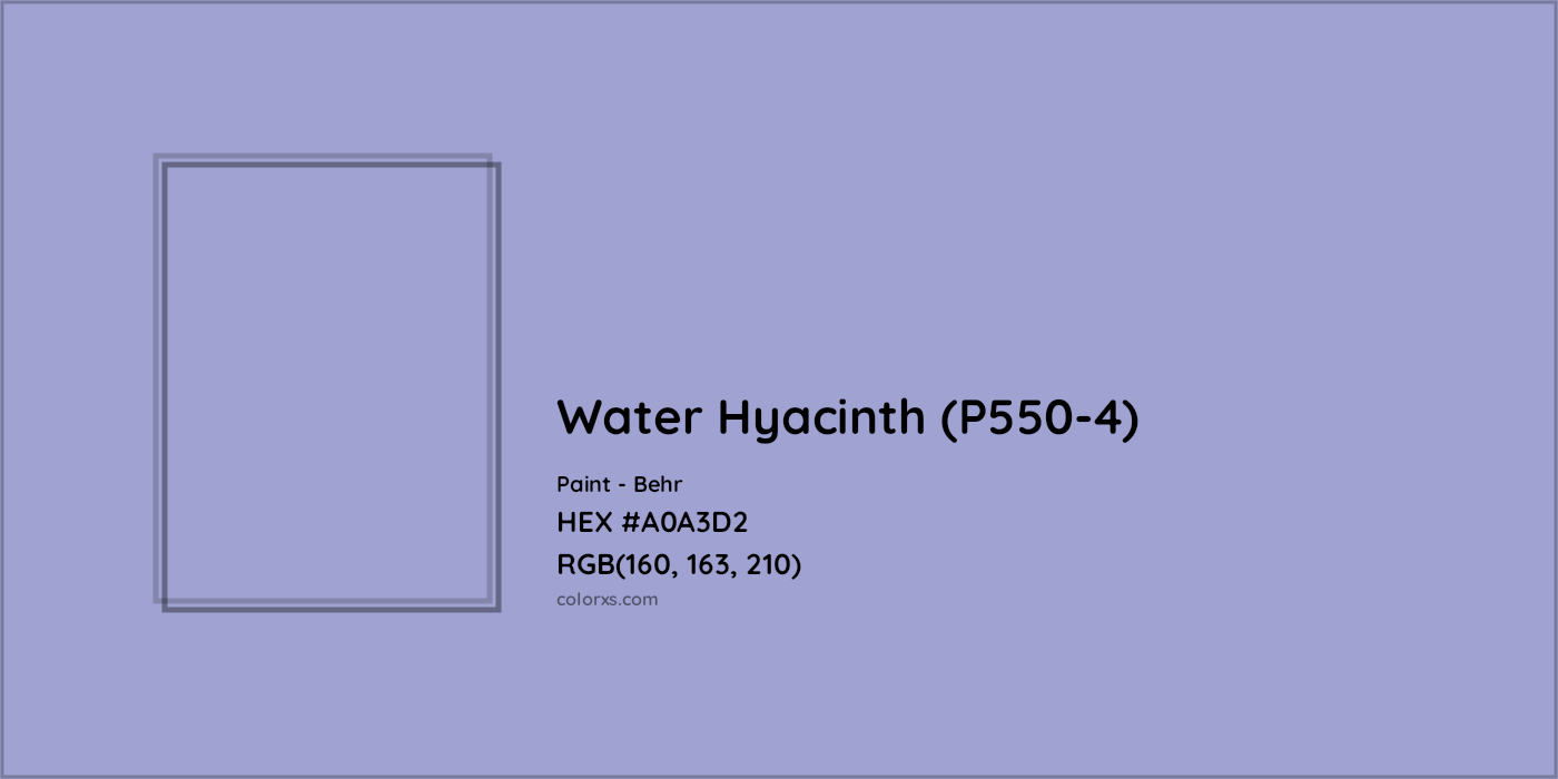 HEX #A0A3D2 Water Hyacinth (P550-4) Paint Behr - Color Code