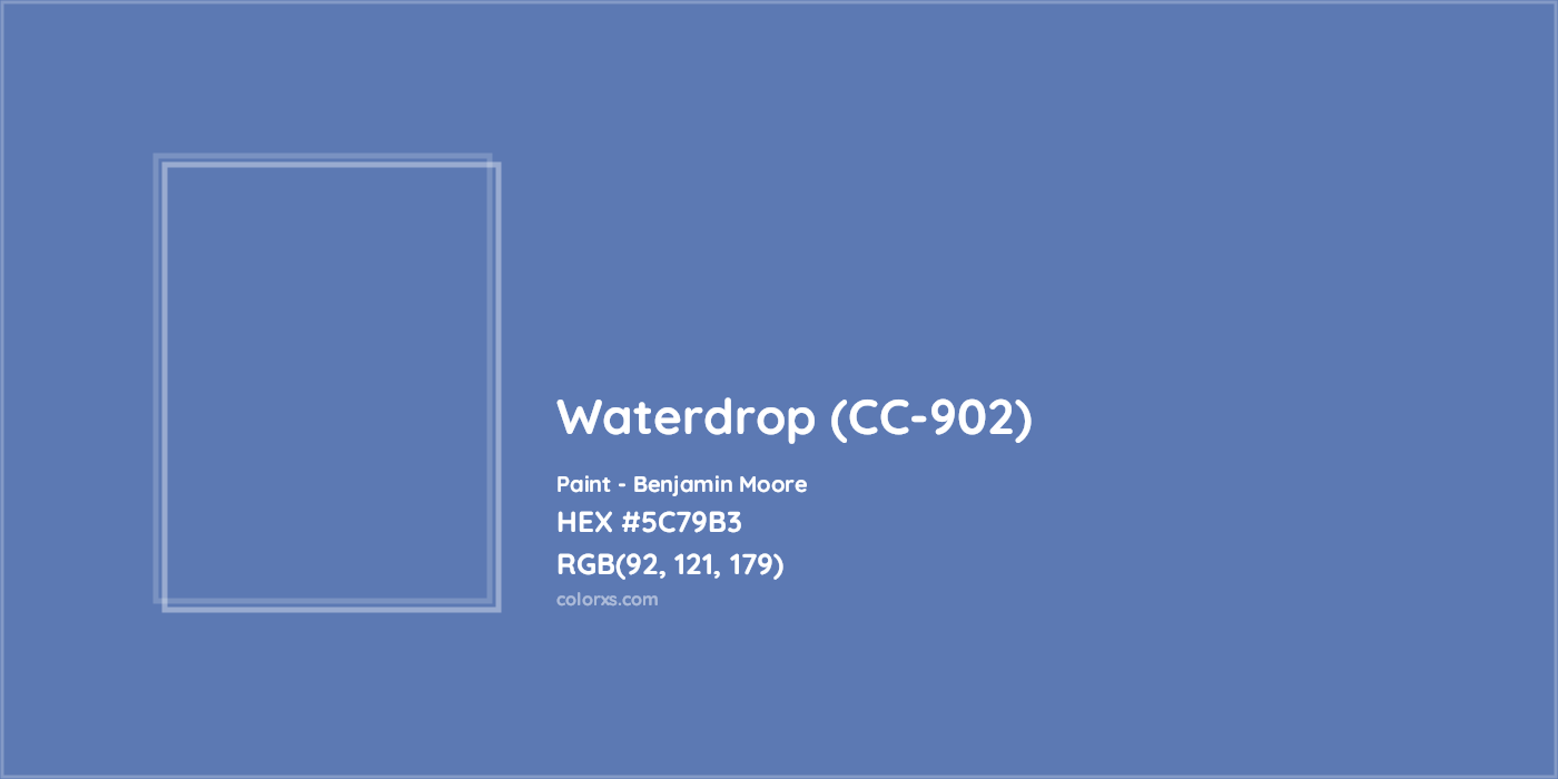 HEX #5C79B3 Waterdrop (CC-902) Paint Benjamin Moore - Color Code