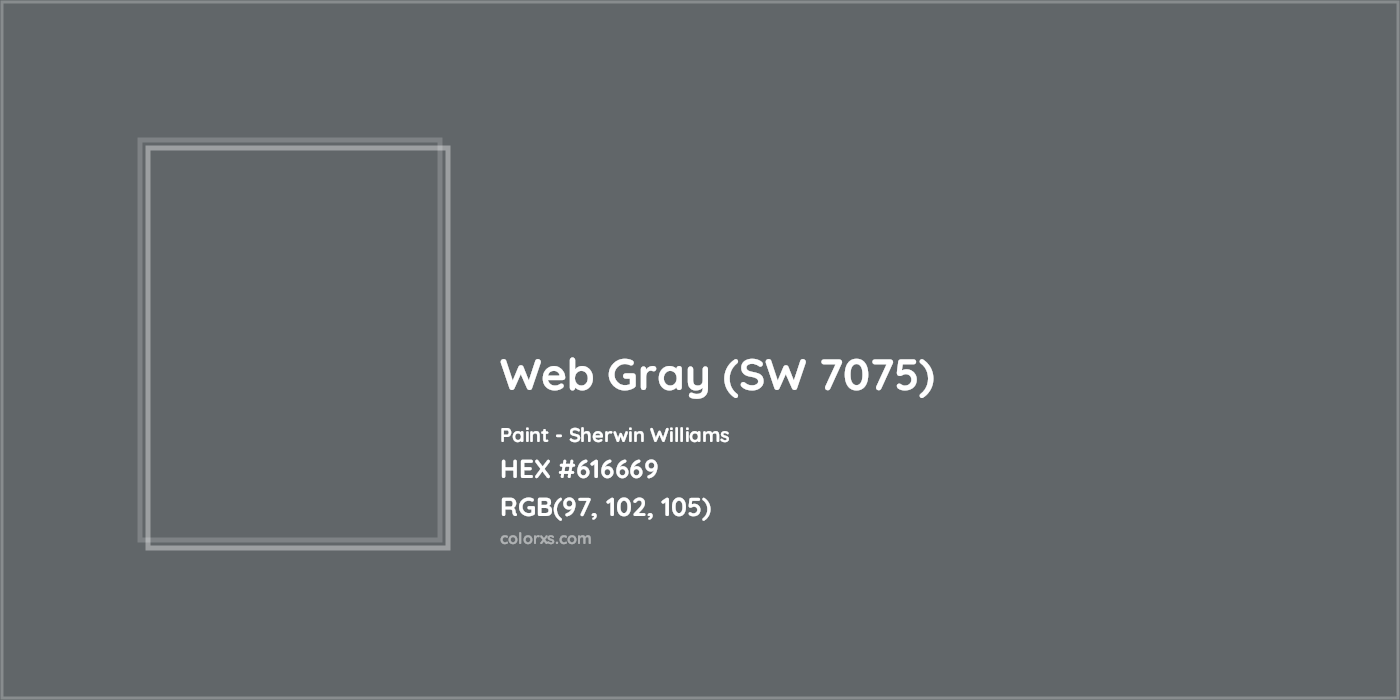 HEX #616669 Web Gray (SW 7075) Paint Sherwin Williams - Color Code