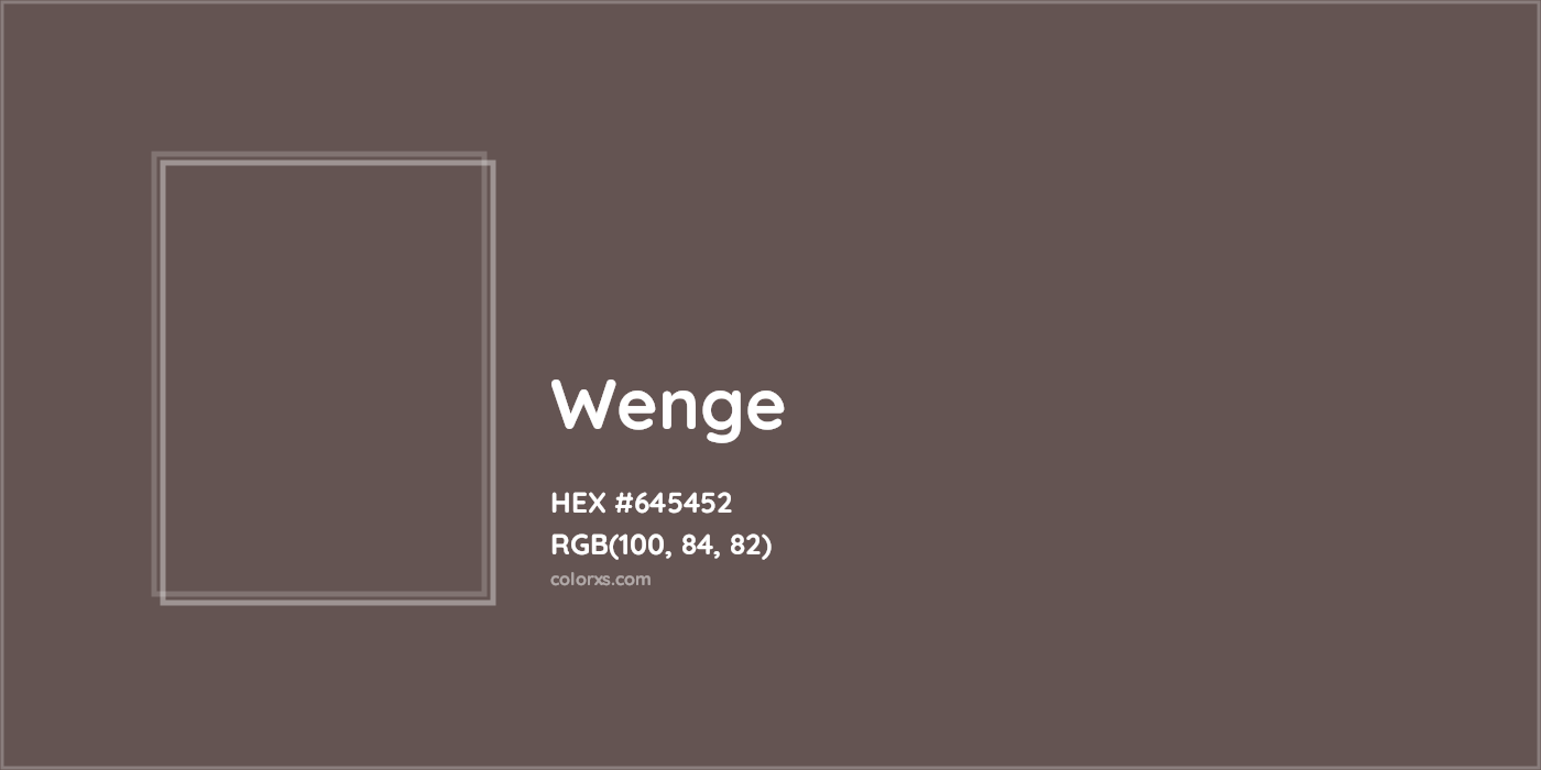 HEX #645452 Wenge Color - Color Code