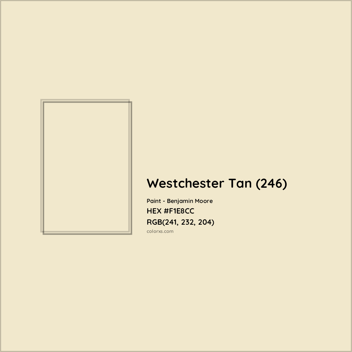 HEX #F1E8CC Westchester Tan (246) Paint Benjamin Moore - Color Code