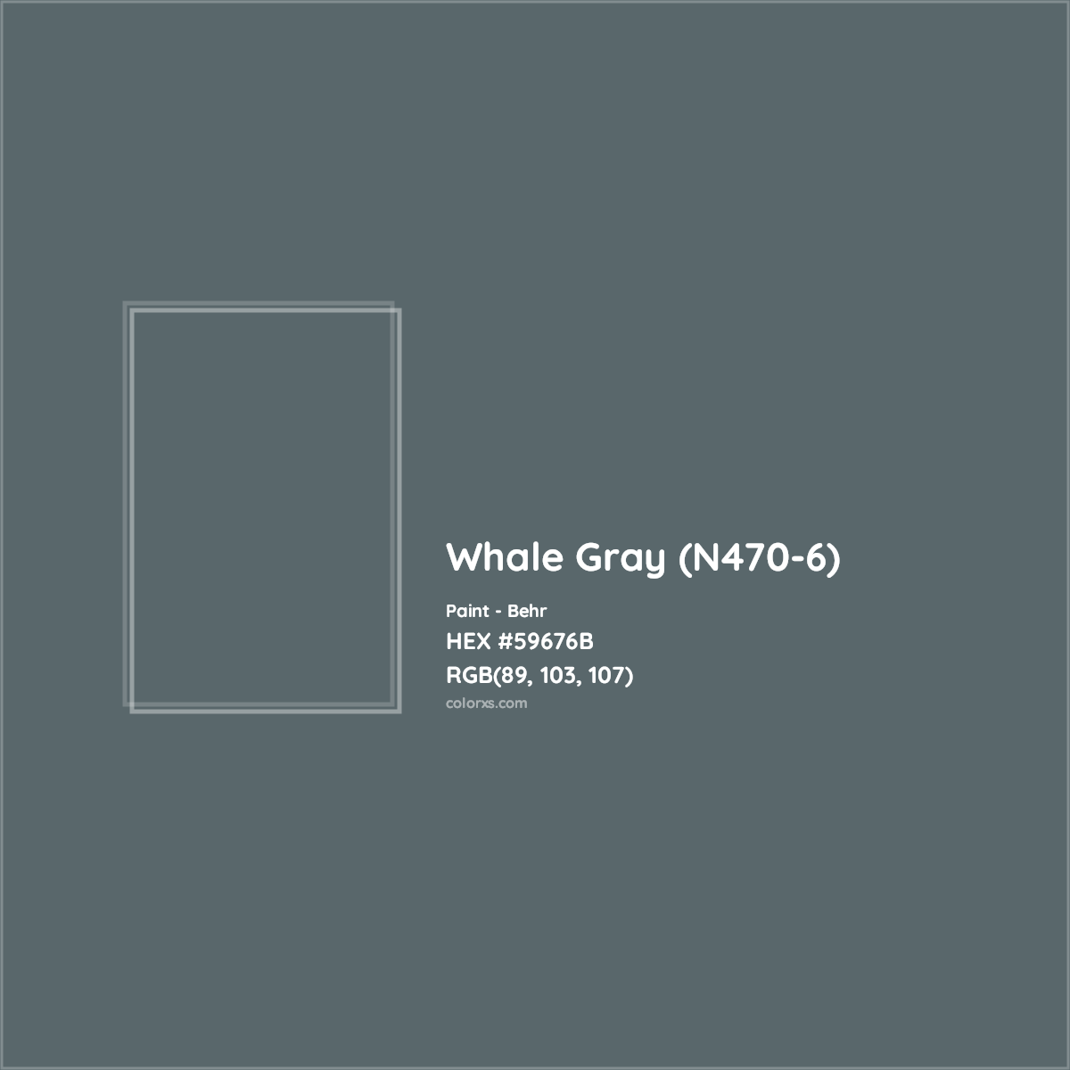 HEX #59676B Whale Gray (N470-6) Paint Behr - Color Code