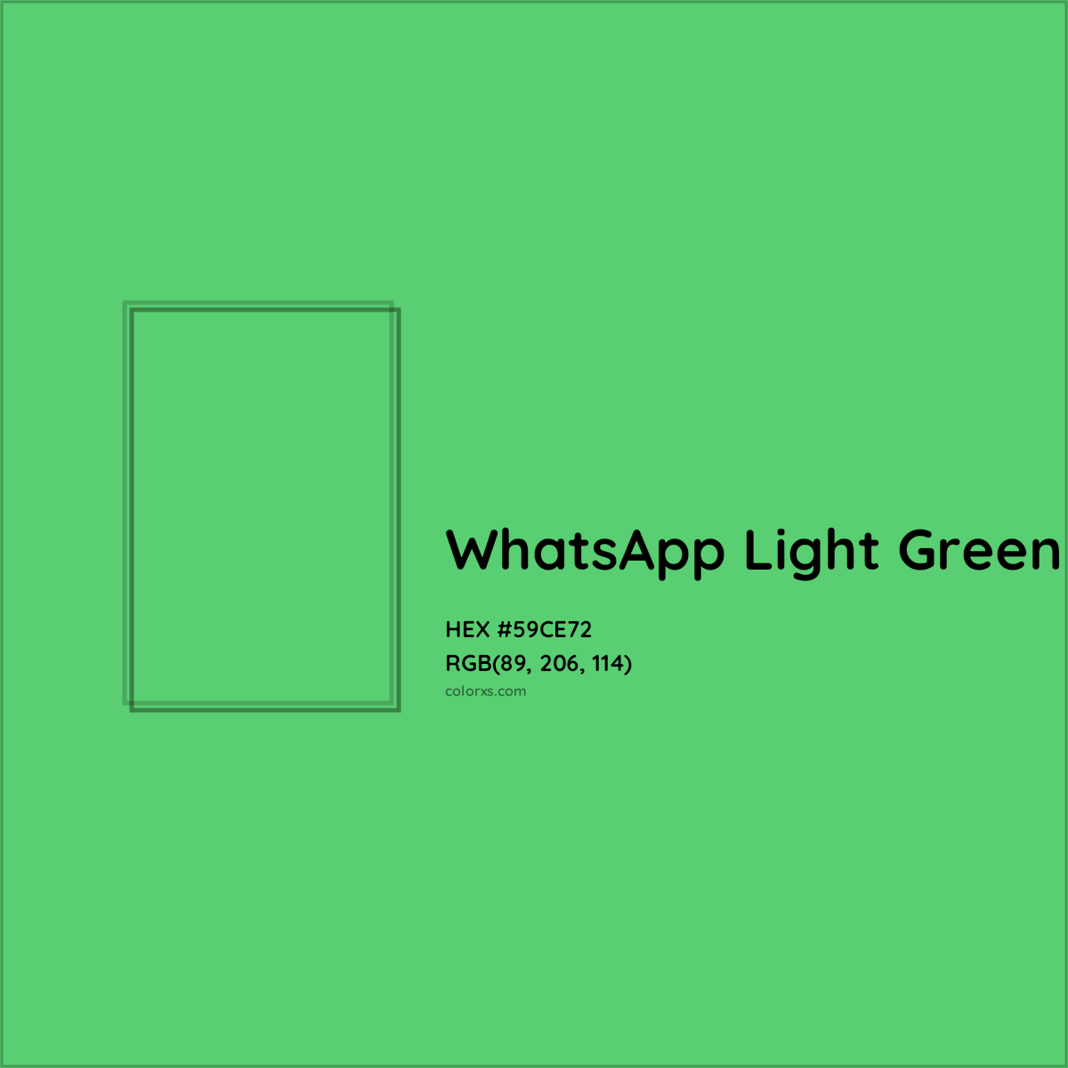 HEX #59CE72 WhatsApp Light Green Other Brand - Color Code