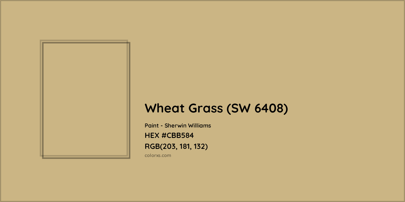 HEX #CBB584 Wheat Grass (SW 6408) Paint Sherwin Williams - Color Code
