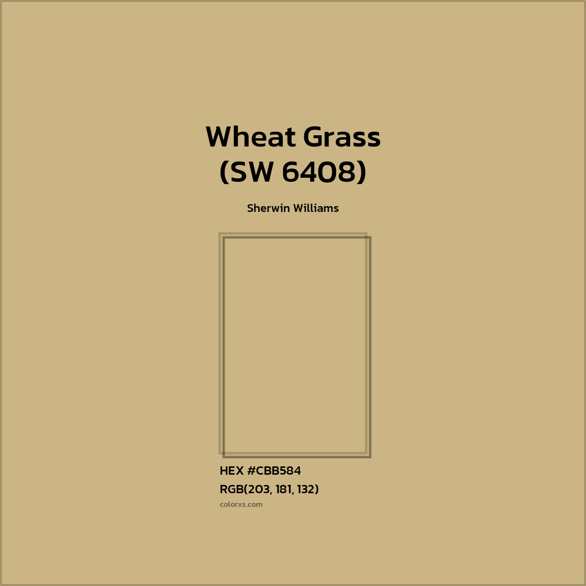 HEX #CBB584 Wheat Grass (SW 6408) Paint Sherwin Williams - Color Code