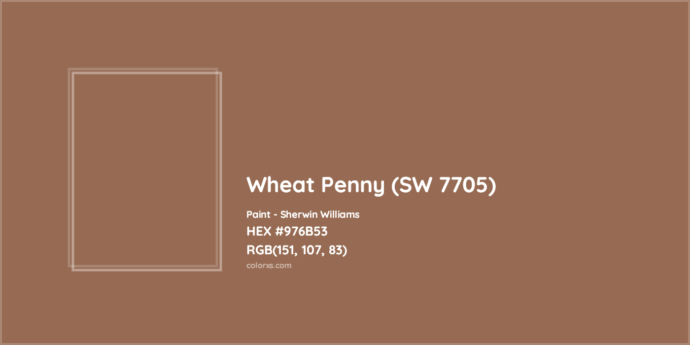 HEX #976B53 Wheat Penny (SW 7705) Paint Sherwin Williams - Color Code