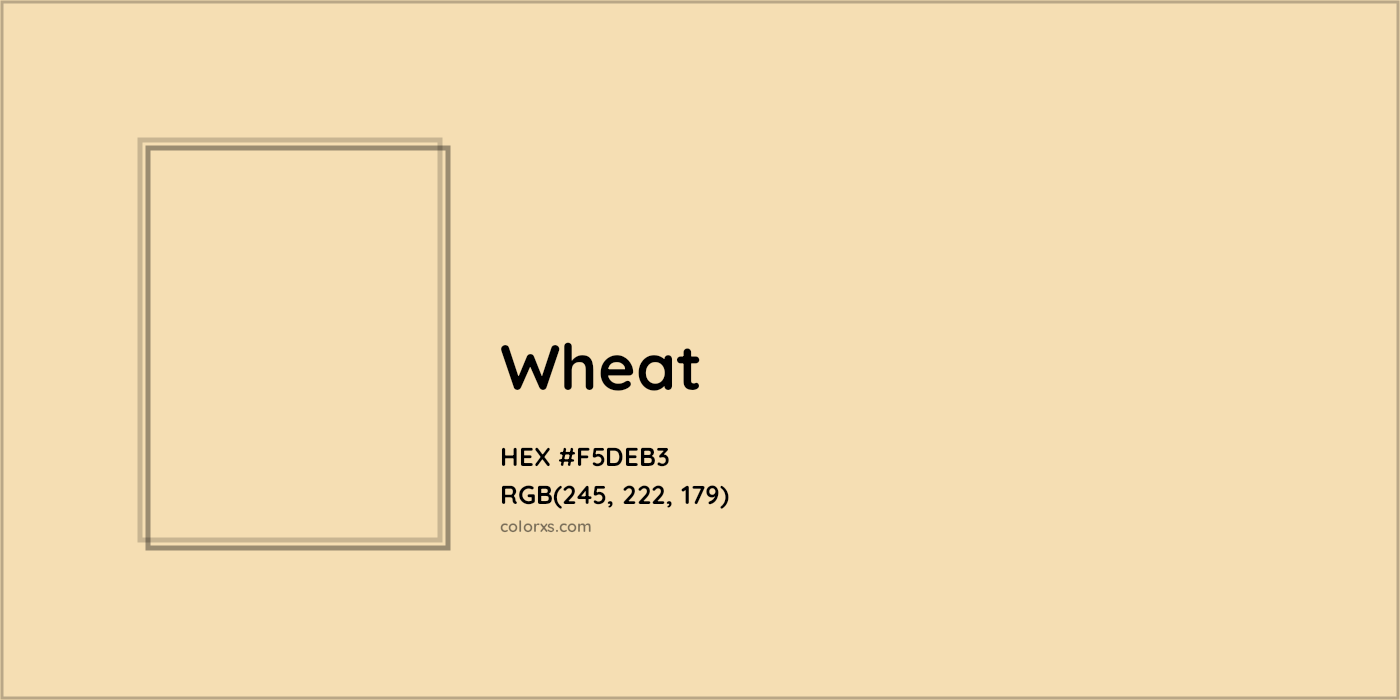 HEX #F5DEB3 Wheat Color - Color Code