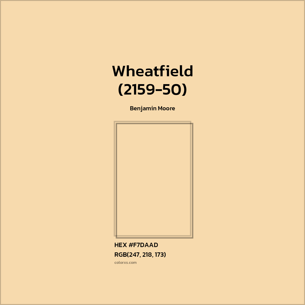 HEX #F7DAAD Wheatfield (2159-50) Paint Benjamin Moore - Color Code