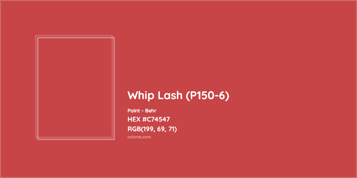 HEX #C74547 Whip Lash (P150-6) Paint Behr - Color Code