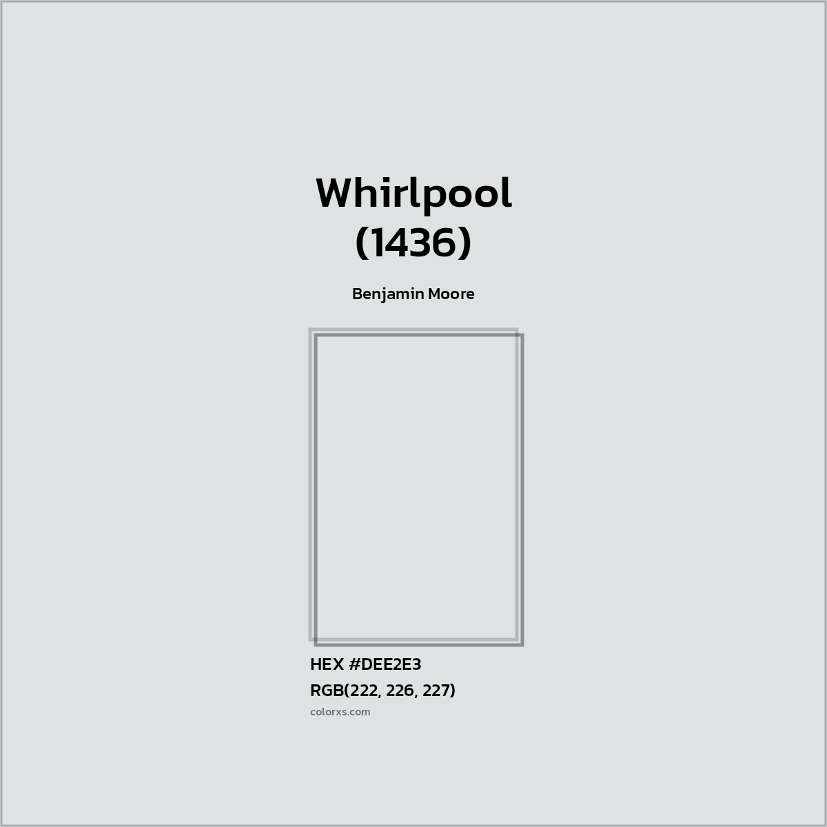 HEX #DEE2E3 Whirlpool (1436) Paint Benjamin Moore - Color Code