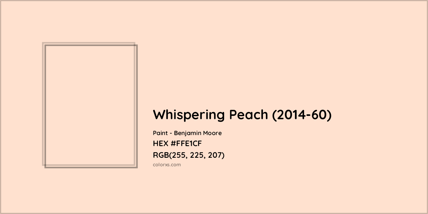 HEX #FFE1CF Whispering Peach (2014-60) Paint Benjamin Moore - Color Code