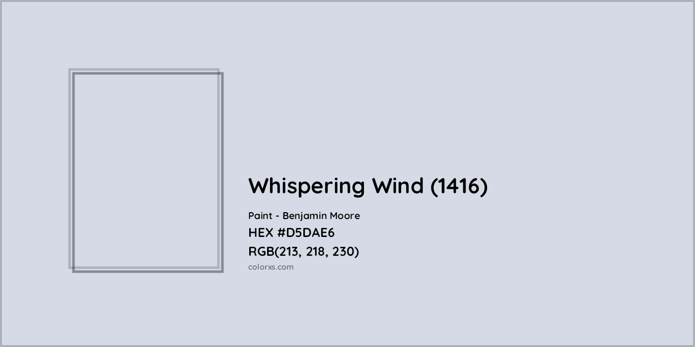 HEX #D5DAE6 Whispering Wind (1416) Paint Benjamin Moore - Color Code