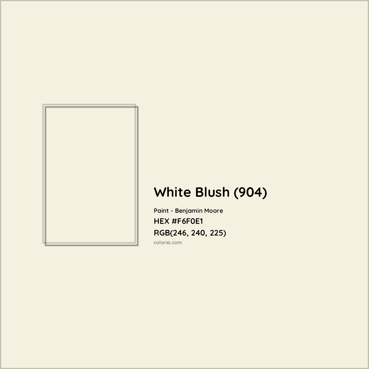 HEX #F6F0E1 White Blush (904) Paint Benjamin Moore - Color Code