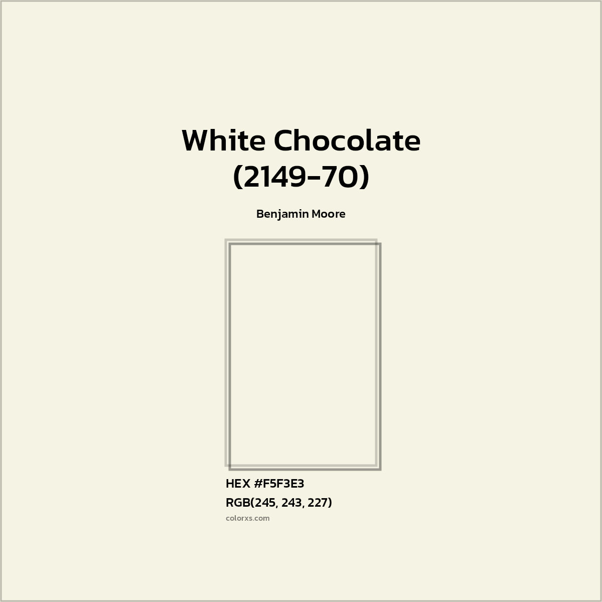 Benjamin Moore White Chocolate (214970) Paint color codes, similar