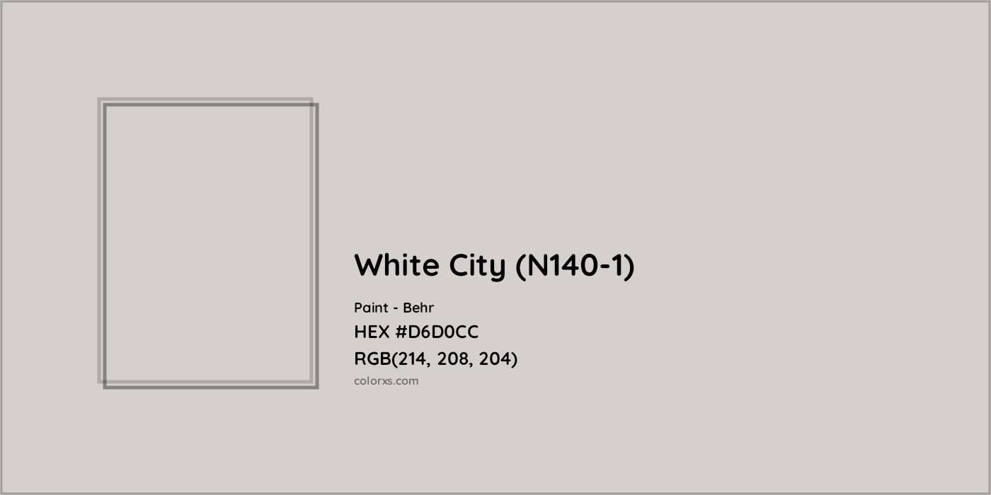 HEX #D6D0CC White City (N140-1) Paint Behr - Color Code