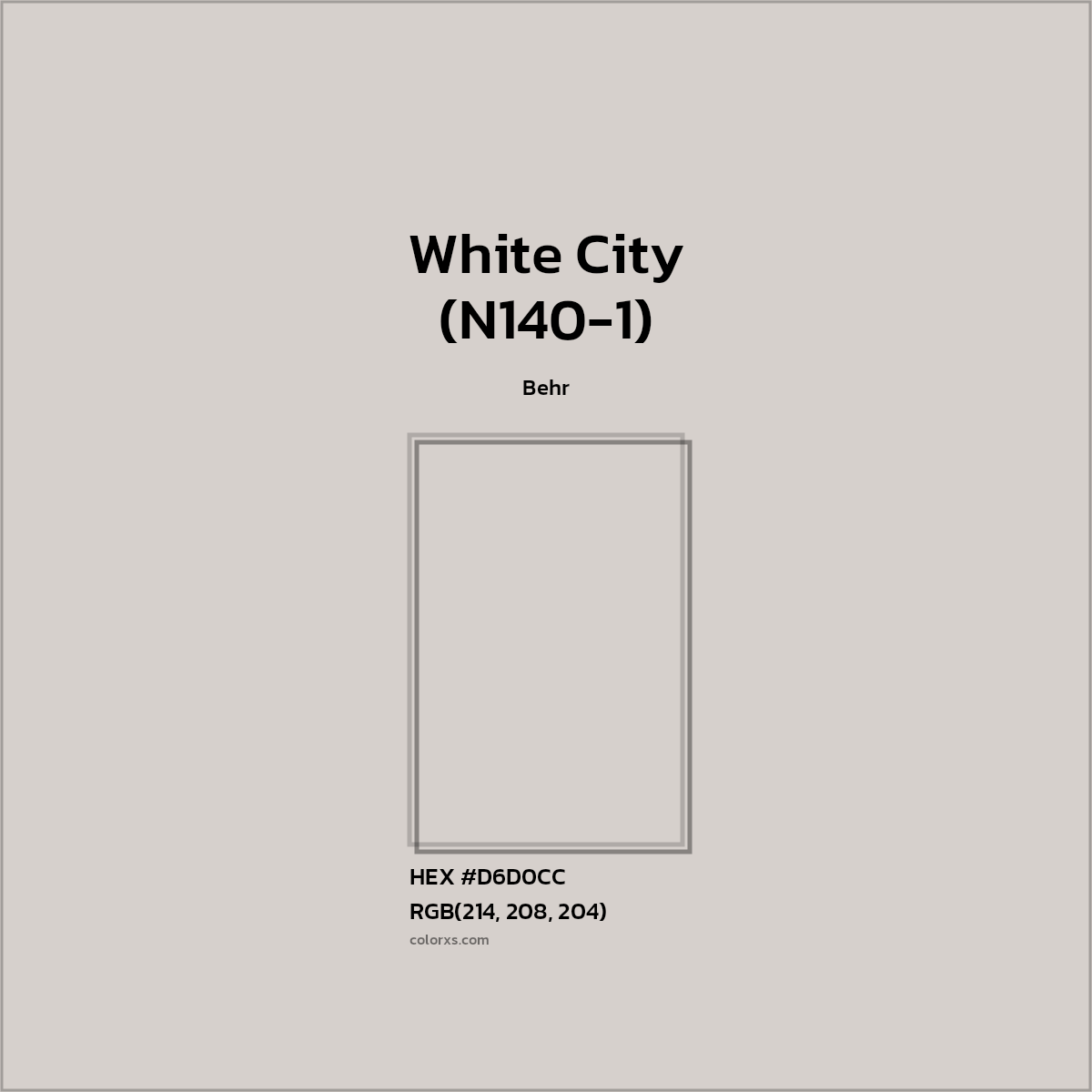 HEX #D6D0CC White City (N140-1) Paint Behr - Color Code