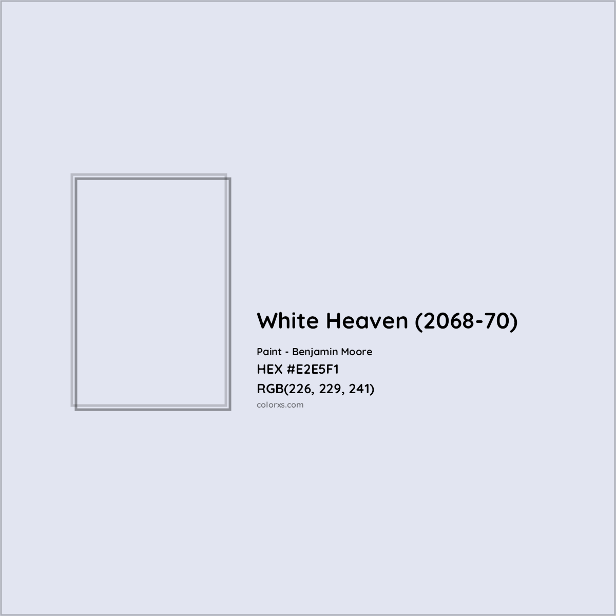 HEX #E2E5F1 White Heaven (2068-70) Paint Benjamin Moore - Color Code