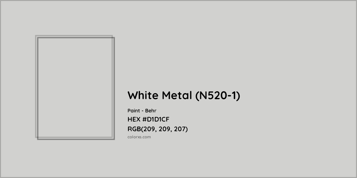 HEX #D1D1CF White Metal (N520-1) Paint Behr - Color Code