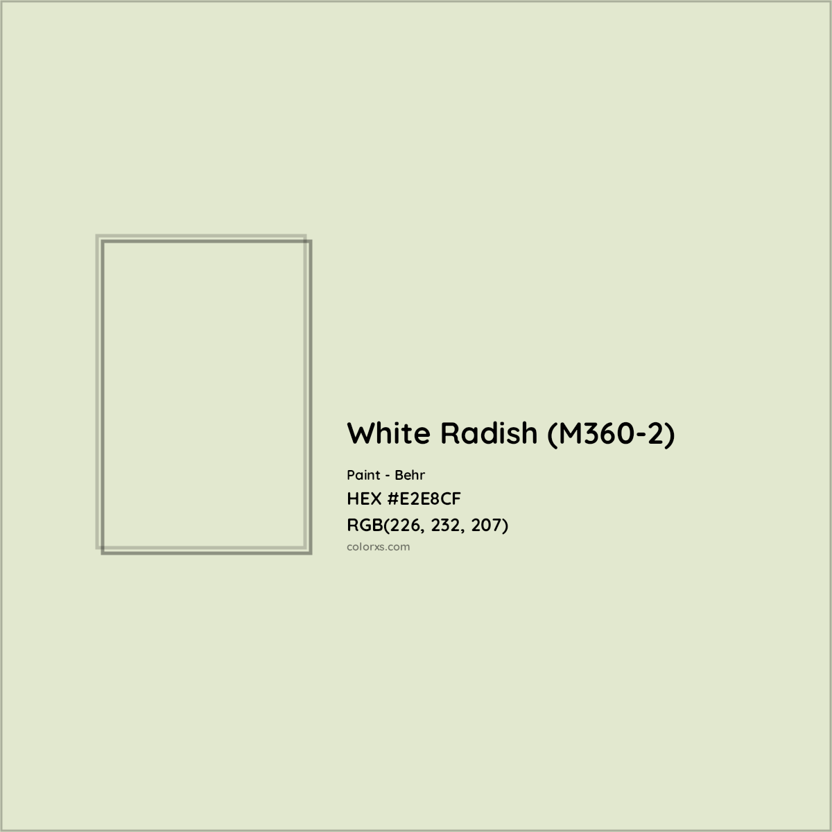 HEX #E2E8CF White Radish (M360-2) Paint Behr - Color Code