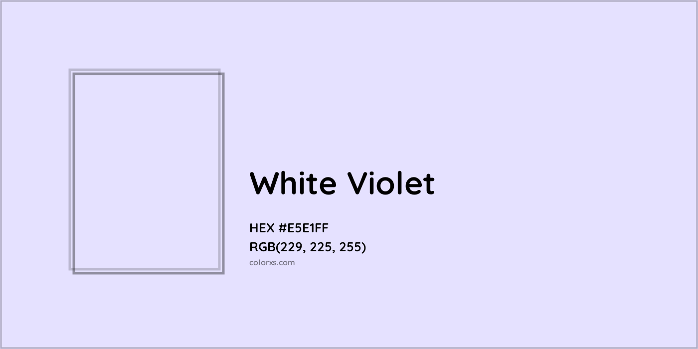 HEX #E5E1FF White Violet Color - Color Code