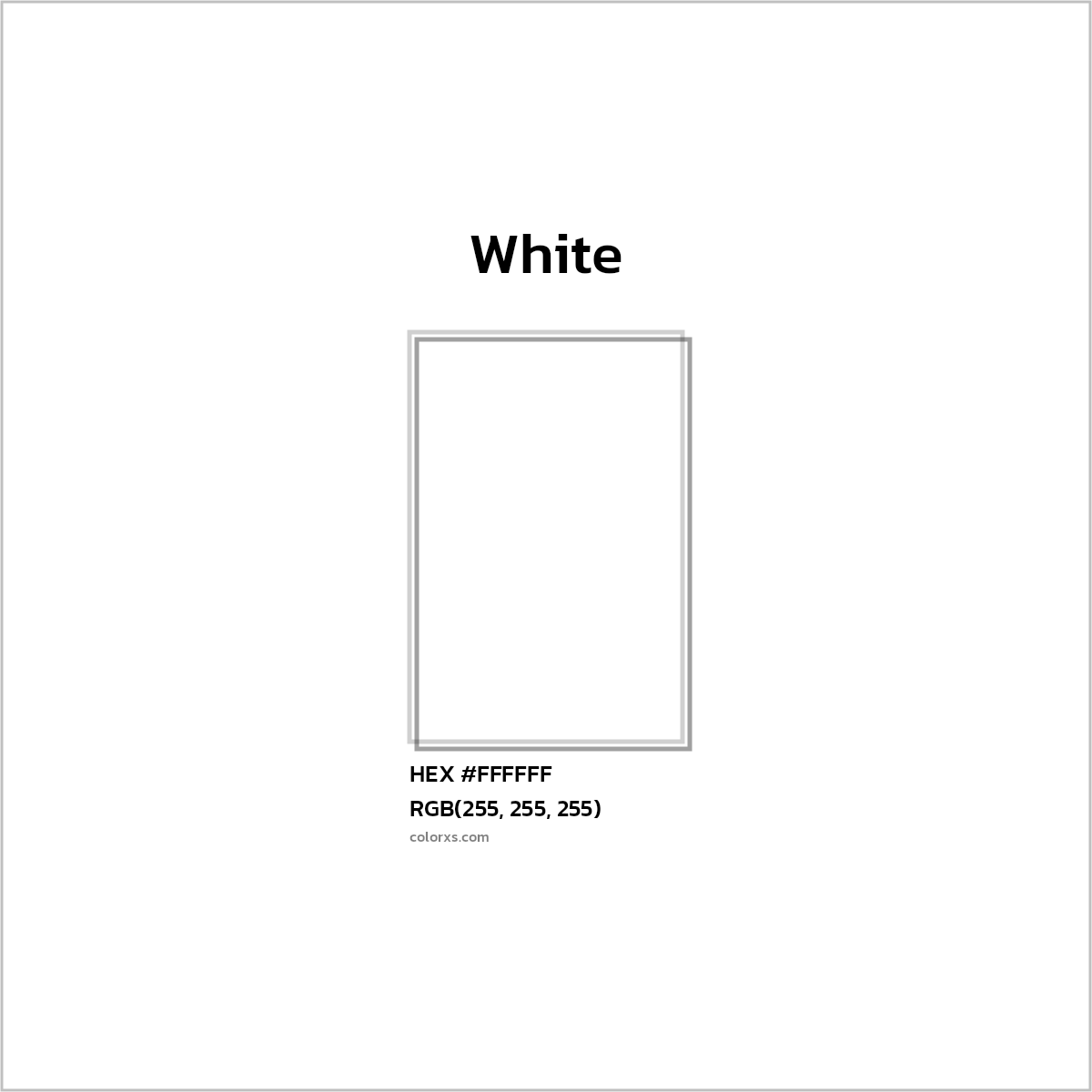 HEX #FFFFFF White - Color Code