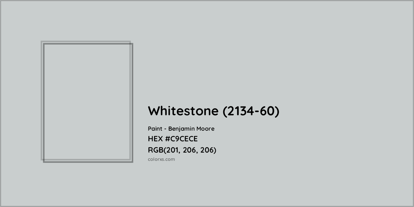 HEX #C9CECE Whitestone (2134-60) Paint Benjamin Moore - Color Code