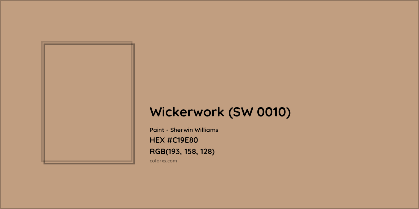 HEX #C19E80 Wickerwork (SW 0010) Paint Sherwin Williams - Color Code