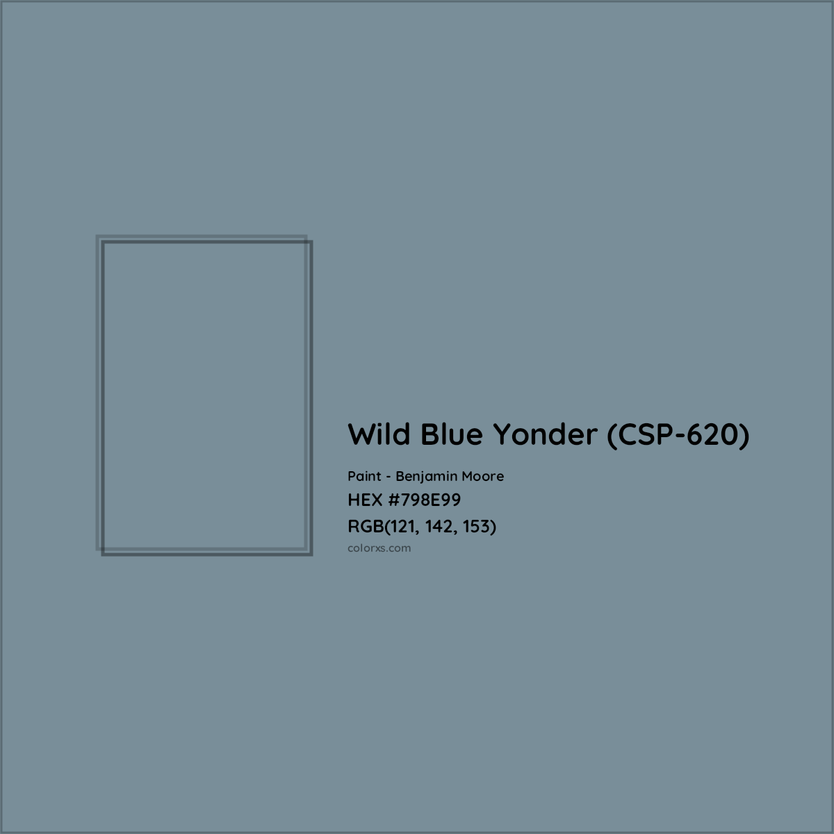 HEX #798E99 Wild Blue Yonder (CSP-620) Paint Benjamin Moore - Color Code