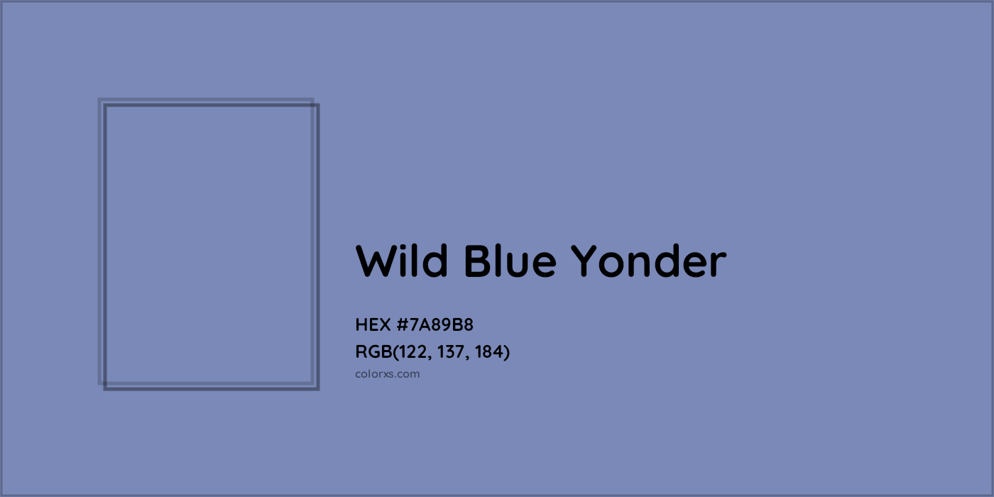 HEX #7A89B8 Wild Blue Yonder Color Crayola Crayons - Color Code