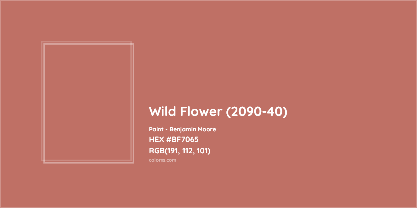 HEX #BF7065 Wild Flower (2090-40) Paint Benjamin Moore - Color Code