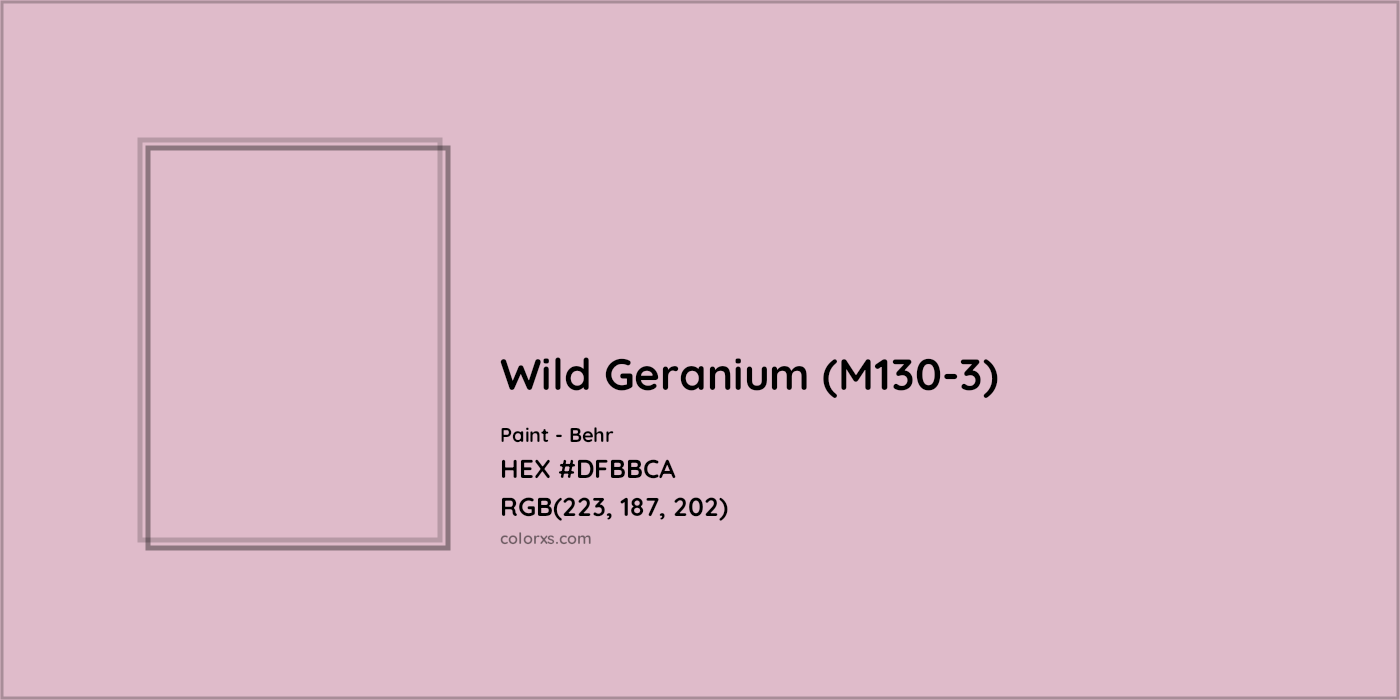 HEX #DFBBCA Wild Geranium (M130-3) Paint Behr - Color Code