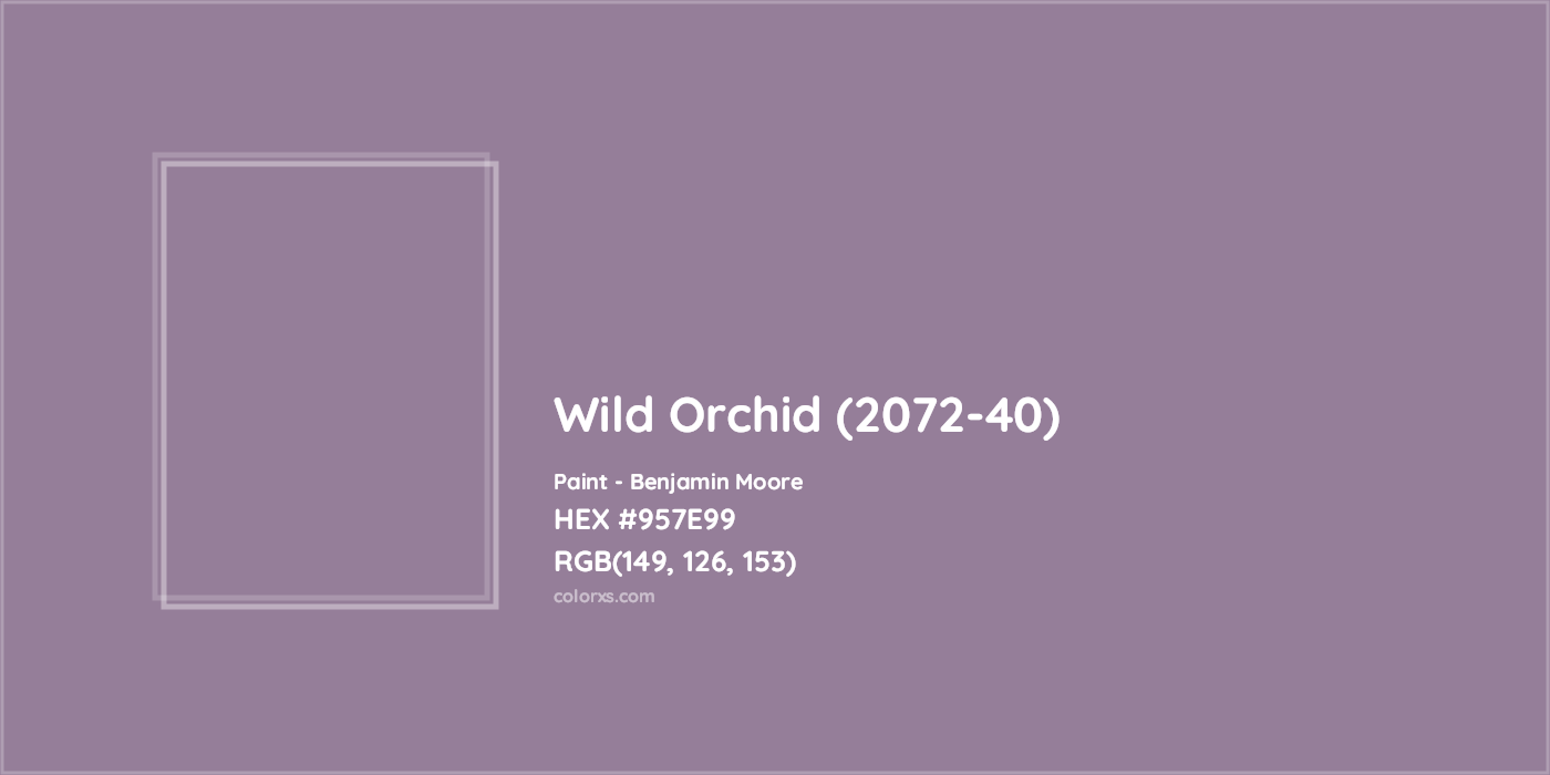 HEX #957E99 Wild Orchid (2072-40) Paint Benjamin Moore - Color Code