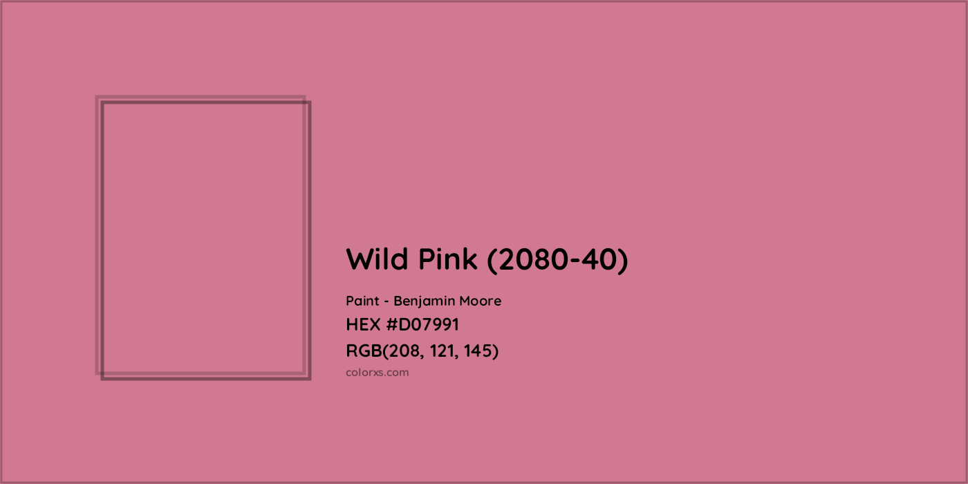 HEX #D07991 Wild Pink (2080-40) Paint Benjamin Moore - Color Code
