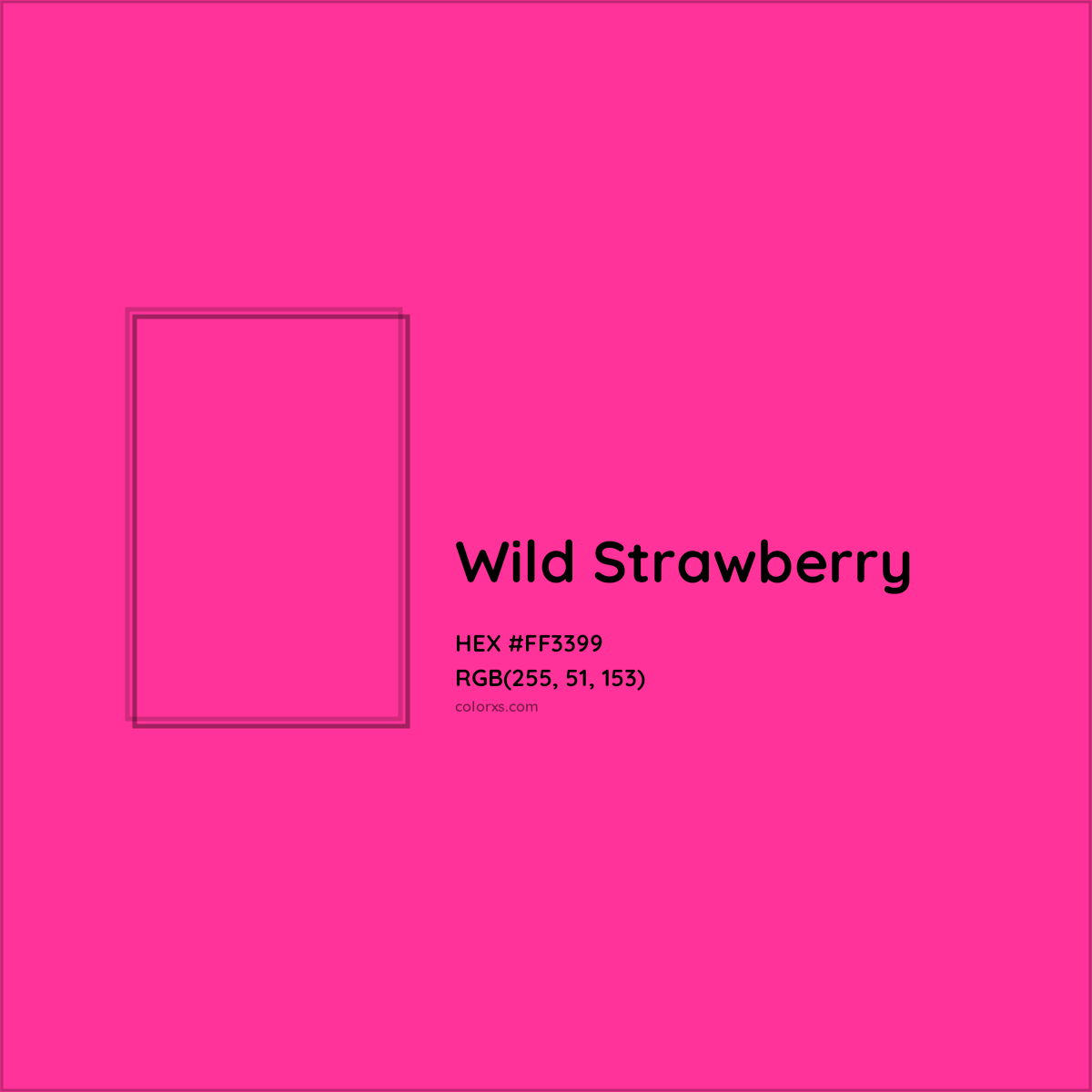 HEX #FF3399 Wild Strawberry Color Crayola Crayons - Color Code