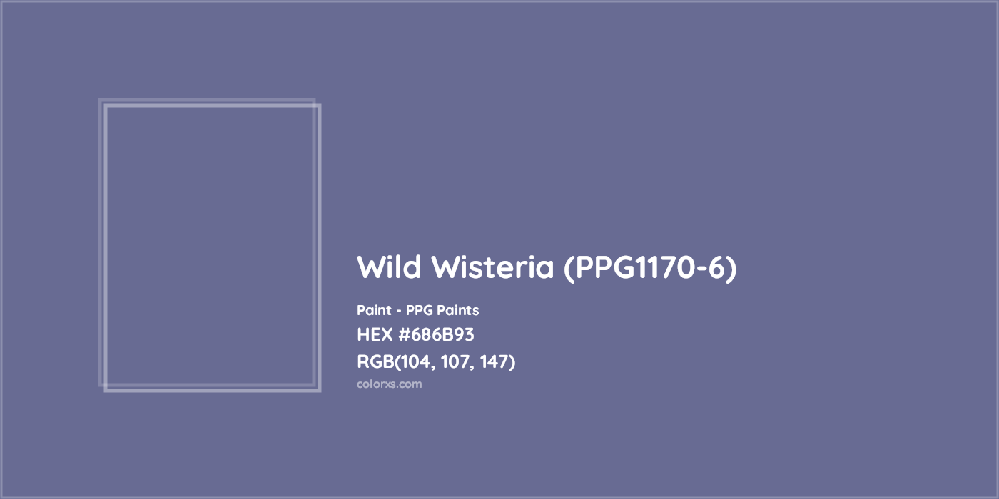 HEX #686B93 Wild Wisteria (PPG1170-6) Paint PPG Paints - Color Code