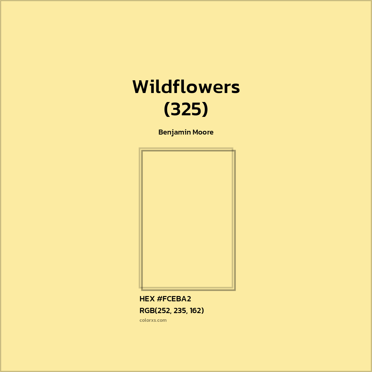 HEX #FCEBA2 Wildflowers (325) Paint Benjamin Moore - Color Code