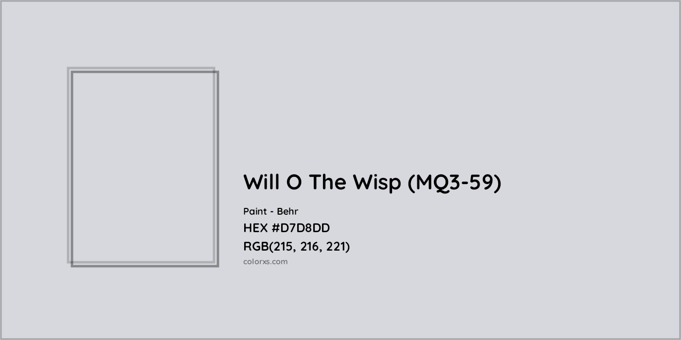HEX #D7D8DD Will O The Wisp (MQ3-59) Paint Behr - Color Code
