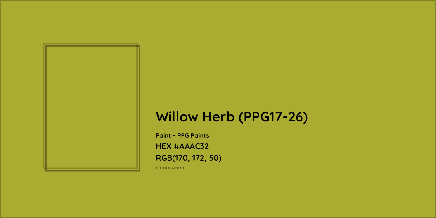 HEX #AAAC32 Willow Herb (PPG17-26) Paint PPG Paints - Color Code