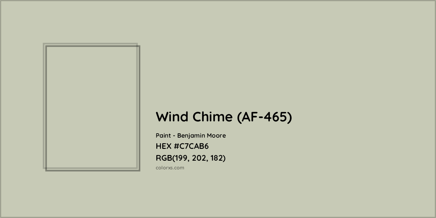 HEX #C7CAB6 Wind Chime (AF-465) Paint Benjamin Moore - Color Code