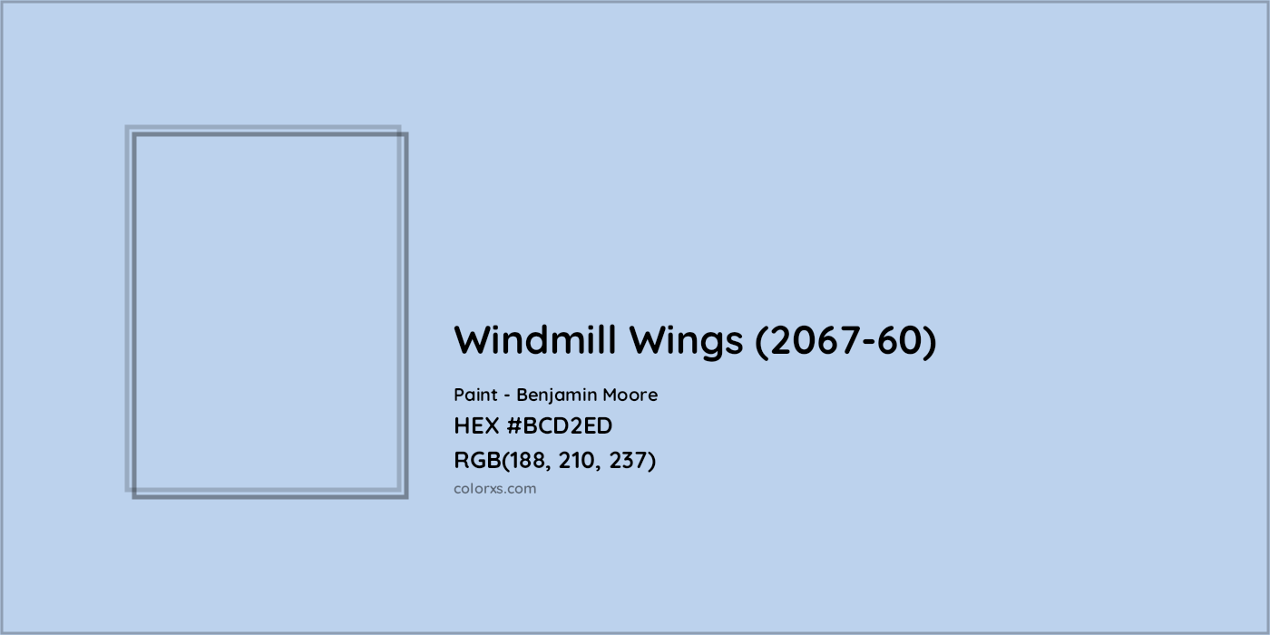 HEX #BCD2ED Windmill Wings (2067-60) Paint Benjamin Moore - Color Code